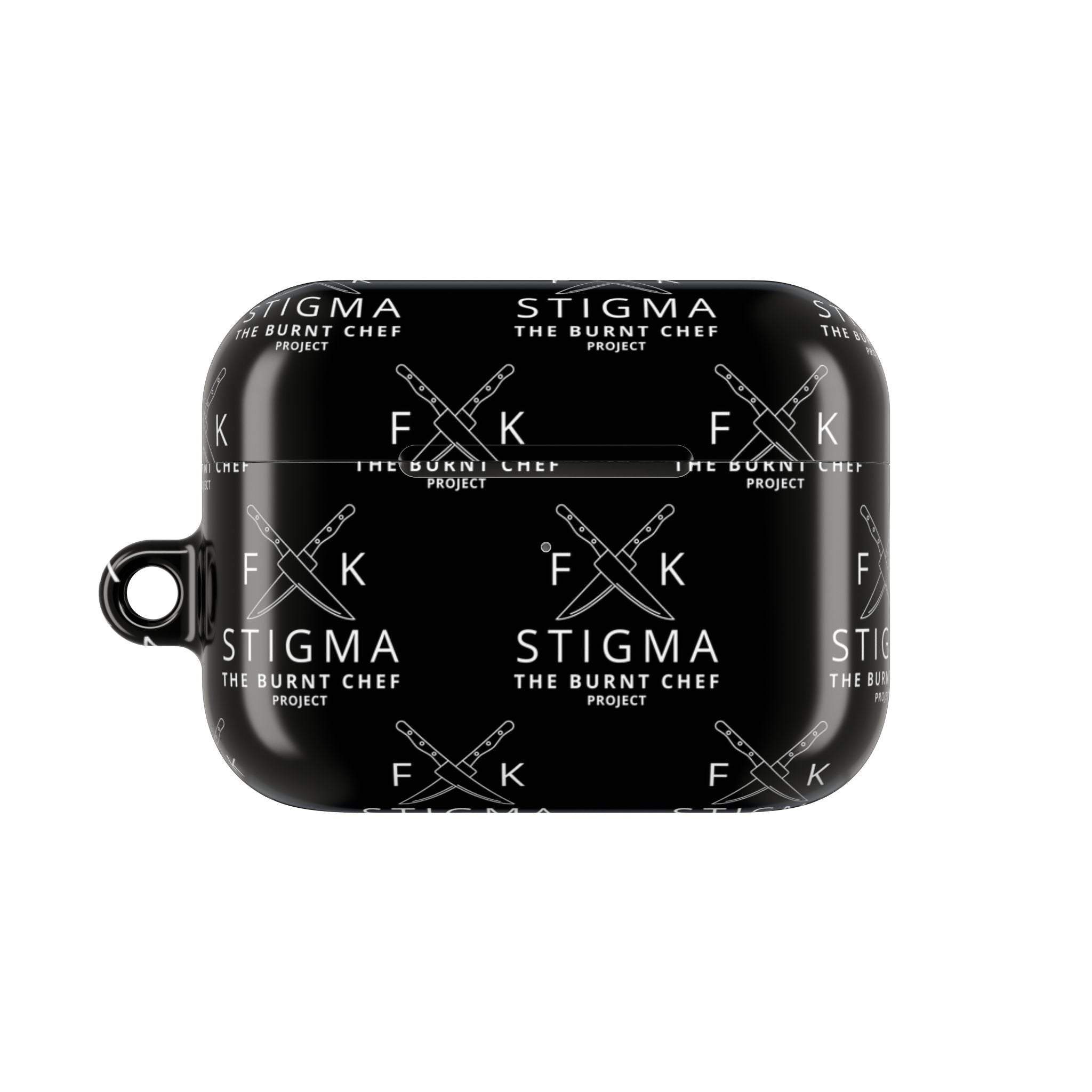 Black AirPod Case with “F*CK STIGMA” Design
