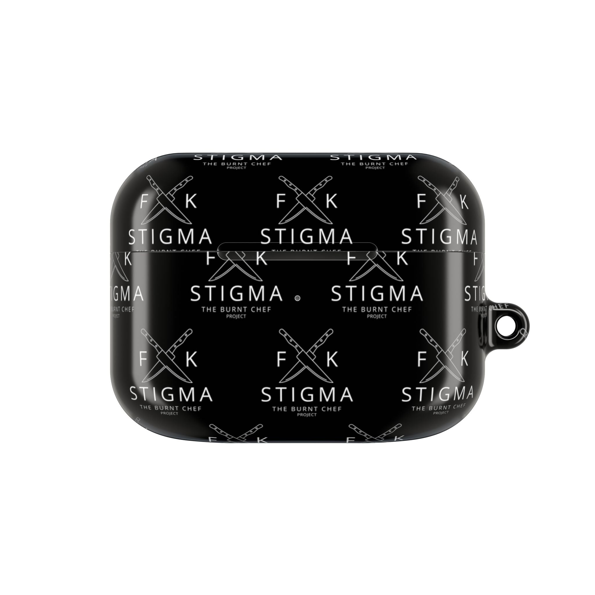 Black AirPod Case with “F*CK STIGMA” Design
