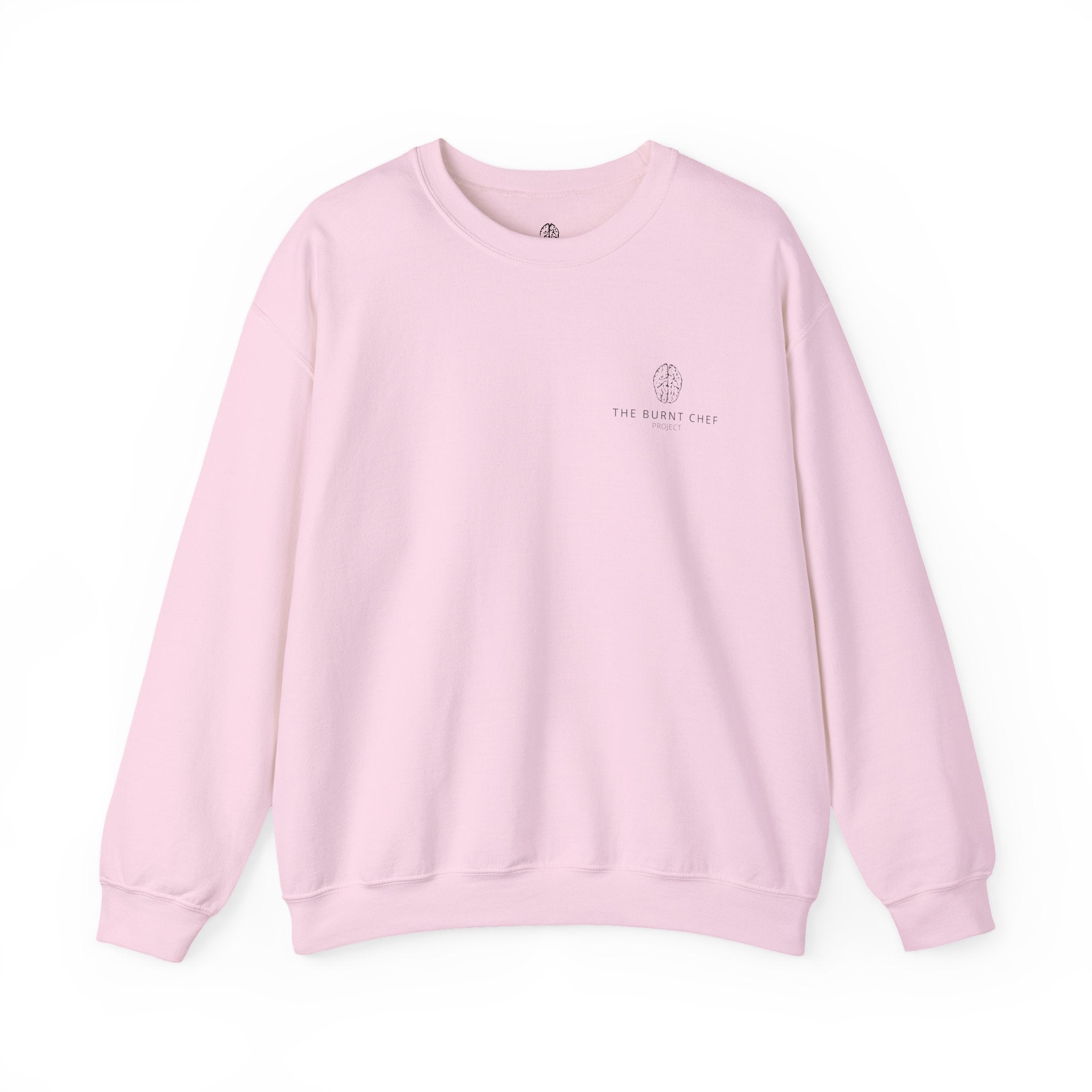 Burnt Chef Mental Health Crewneck Sweatshirt — Conversation Starter (Supports Free Therapy)