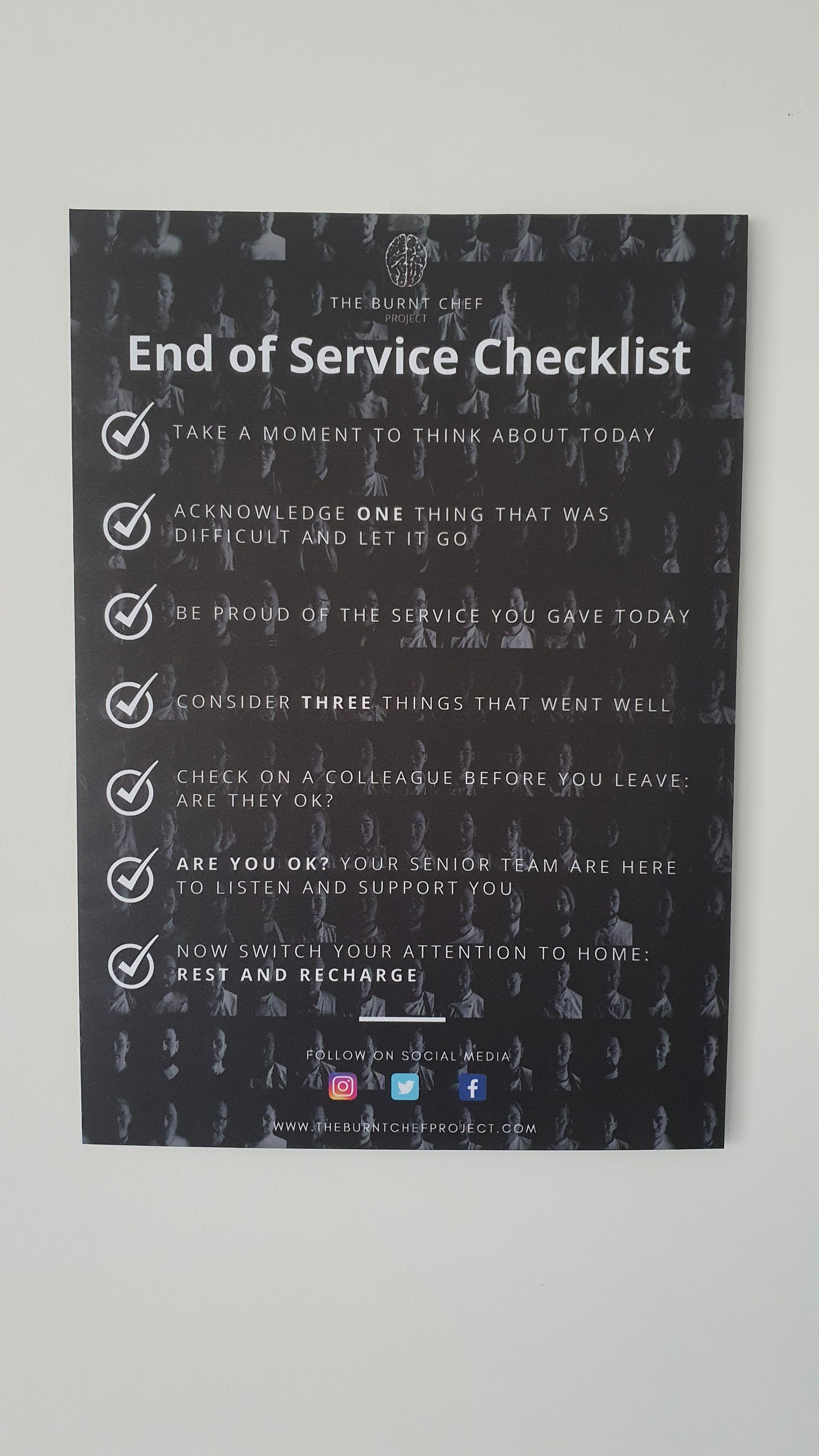 End of Service Checklist - Workplace Poster (A3)