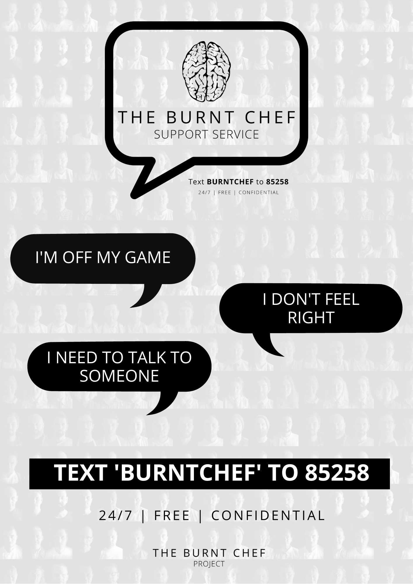 Burnt Chef Support - Workplace Posters (A3) UK ONLY