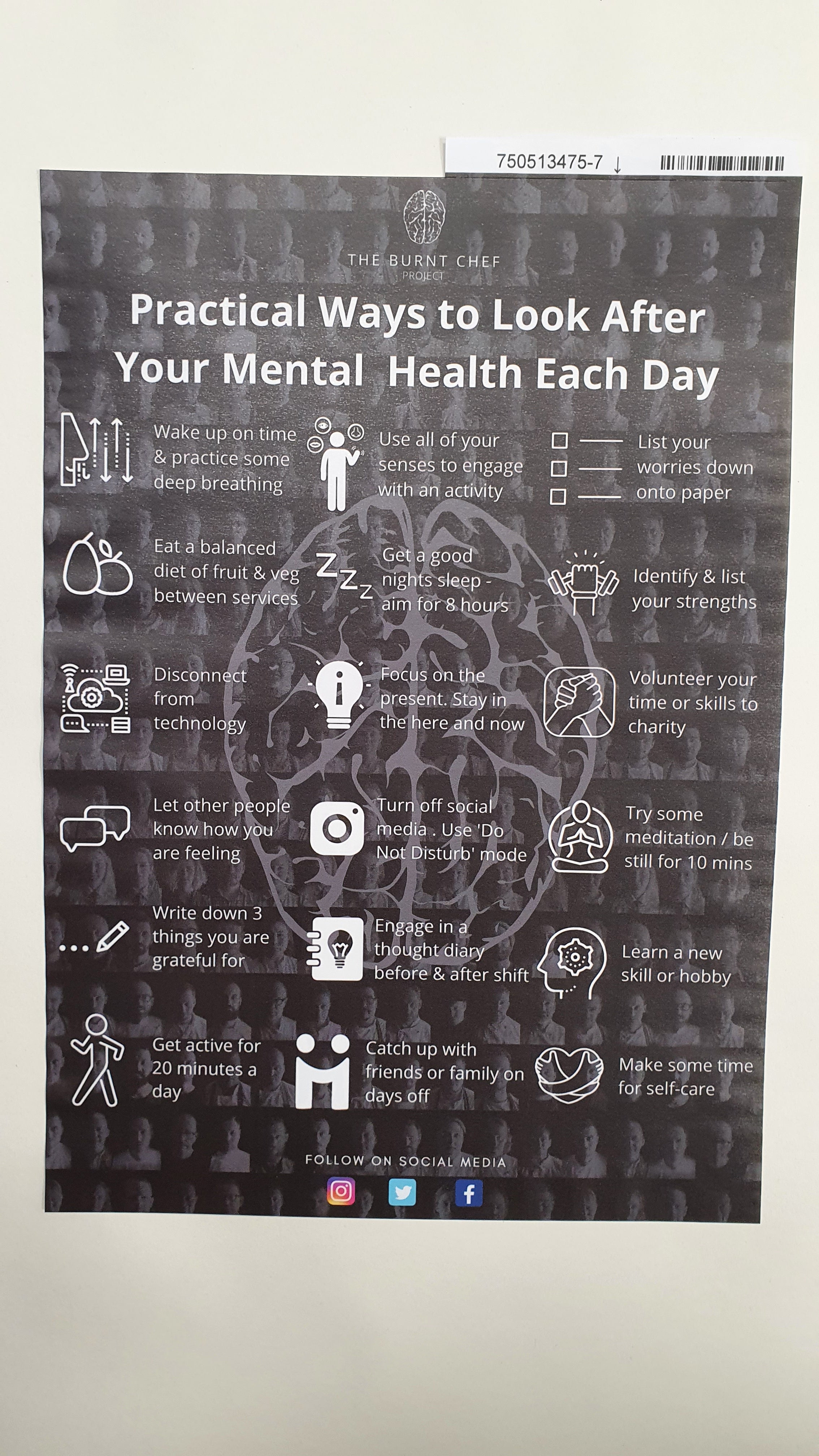 Practical Self Care Tips — A3 Workplace Poster