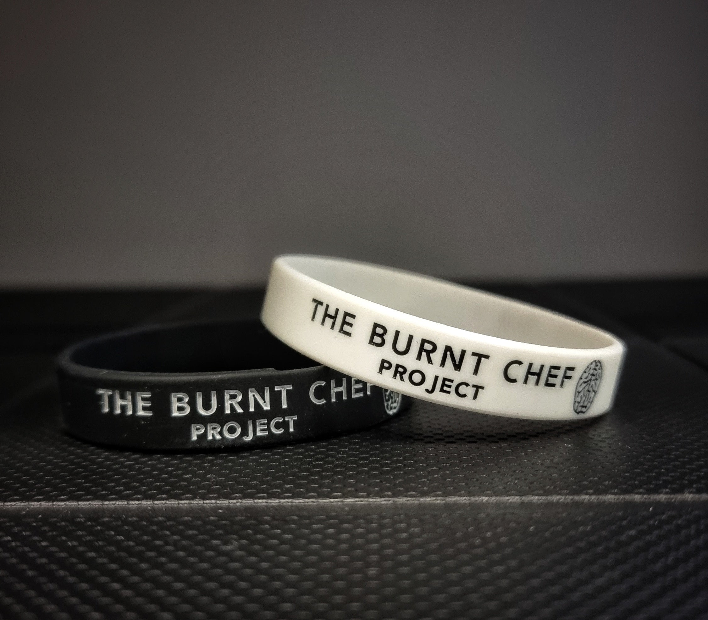 The Burnt Chef Wristband (White/Black)