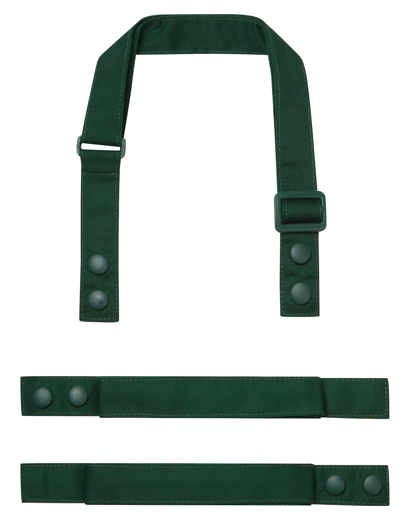 Premier Swap & Pop Customisable Apron Straps in Bottle Green - customisable hospitality apron straps
