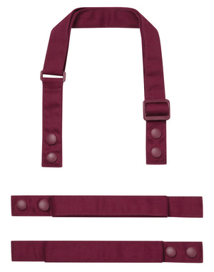 Premier Swap & Pop Customisable Apron Straps in Burgundy - customisable hospitality apron straps