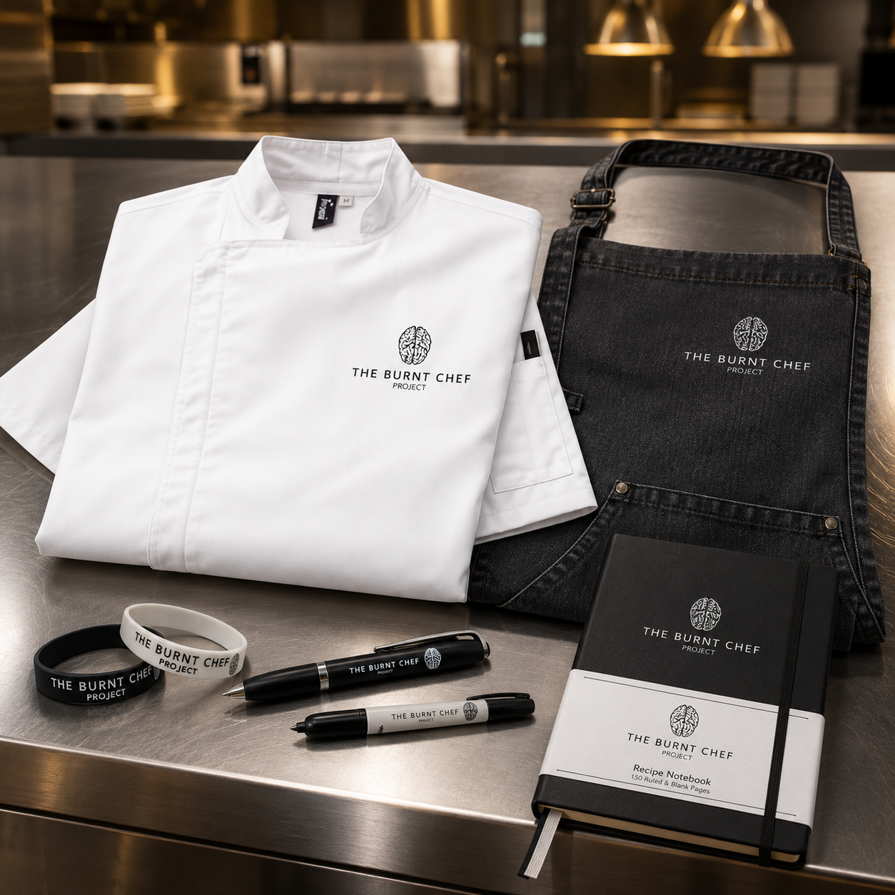 Burnt Chef Supporter Starter Pack — six-piece hospitality mental health supporter gift bundle