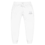Unisex Embroidered Fleece Sweatpants, Cozy Lounge Pants
