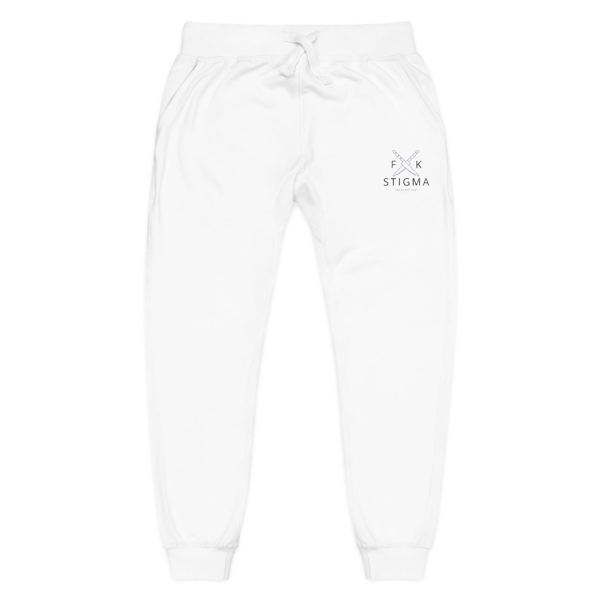 Unisex Embroidered Fleece Sweatpants, Cozy Lounge Pants