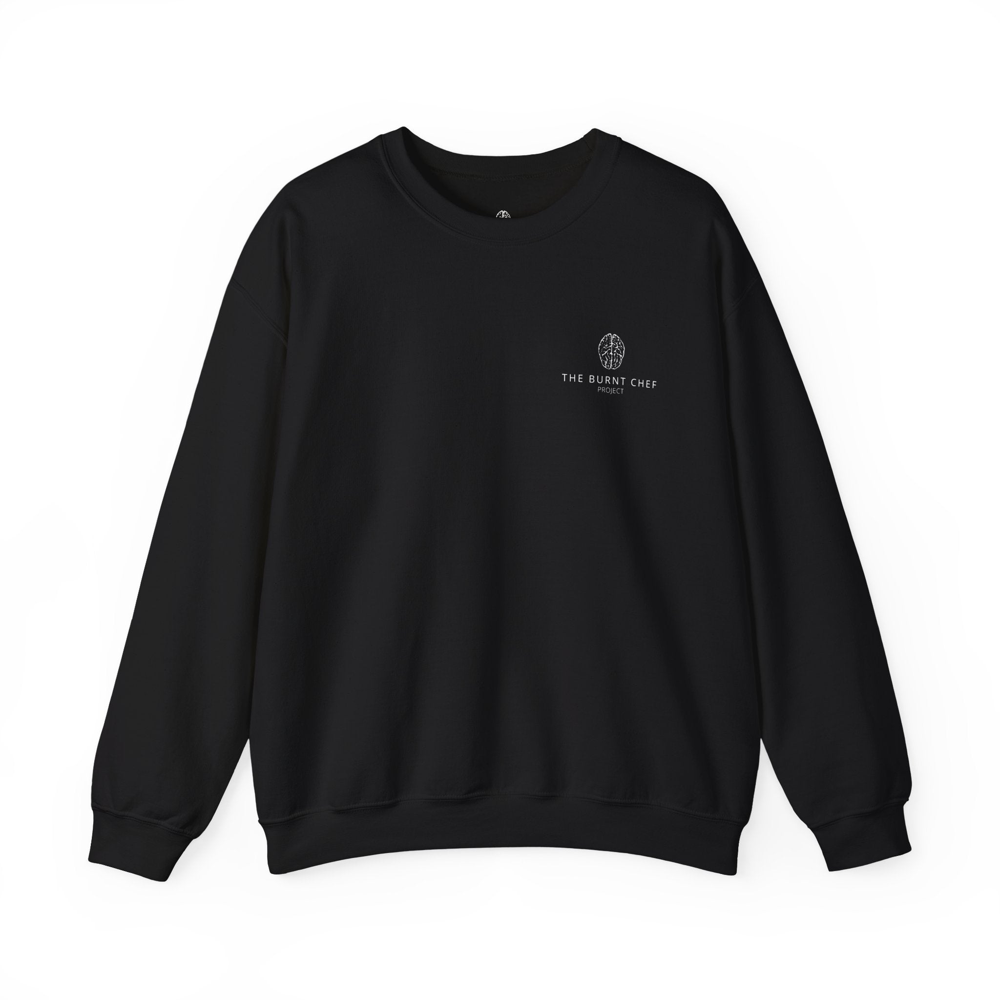 Burnt Chef Mental Health Crewneck Sweatshirt — Conversation Starter (Supports Free Therapy)
