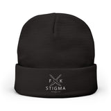 Embroidered Beanie - F*K STIGMA | Warm Knit Cap