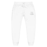 Unisex Embroidered Fleece Sweatpants, Cozy Lounge Pants