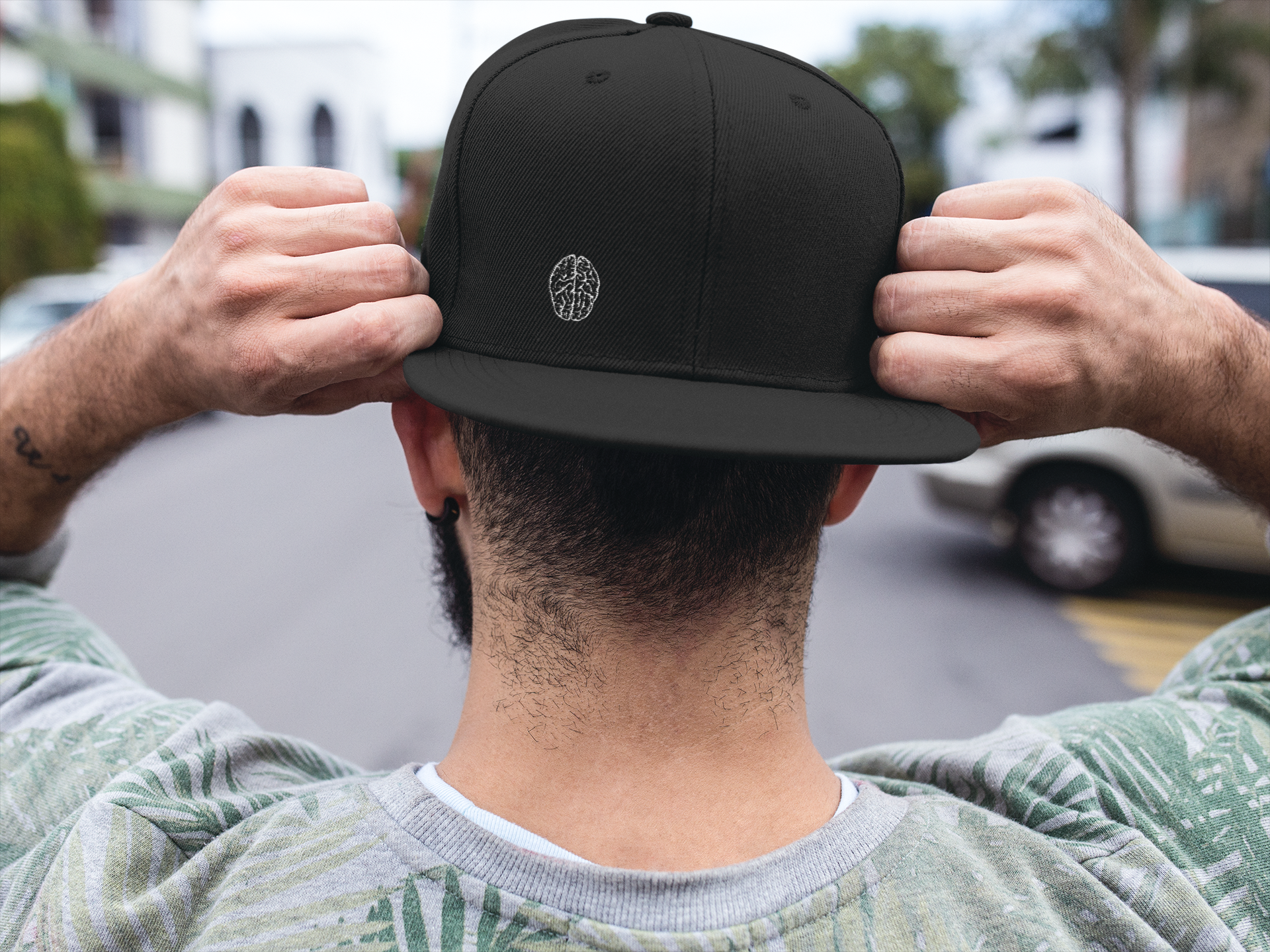Snapback Brain Cap