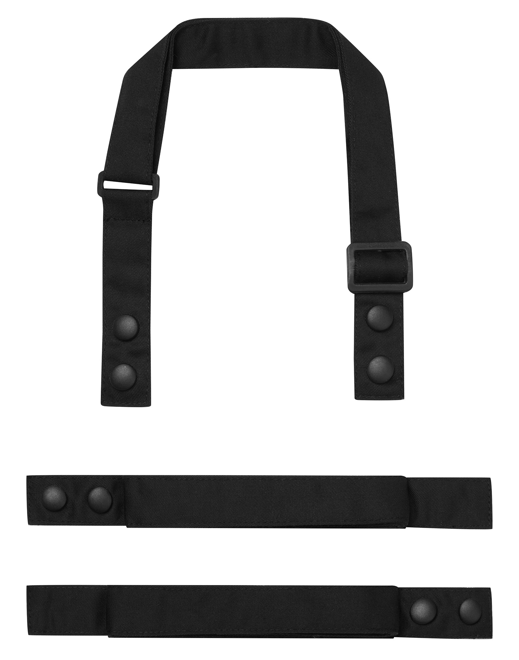 Premier Swap & Pop Customisable Apron Straps in Black - customisable hospitality apron straps