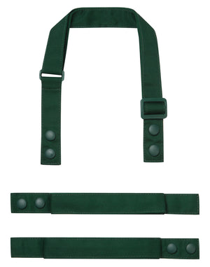 Premier Swap & Pop Customisable Apron Straps in Bottle Green - customisable hospitality apron straps