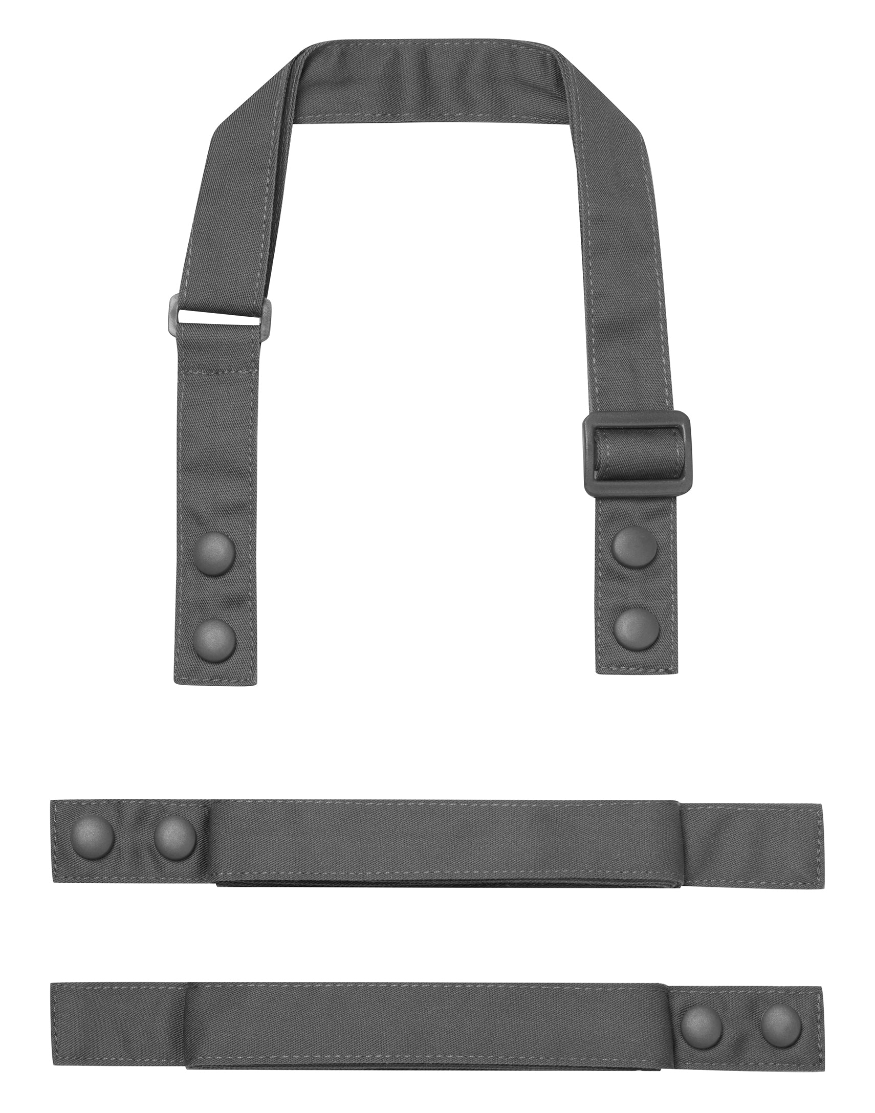 Premier Swap & Pop Customisable Apron Straps in Dark Grey - customisable hospitality apron straps