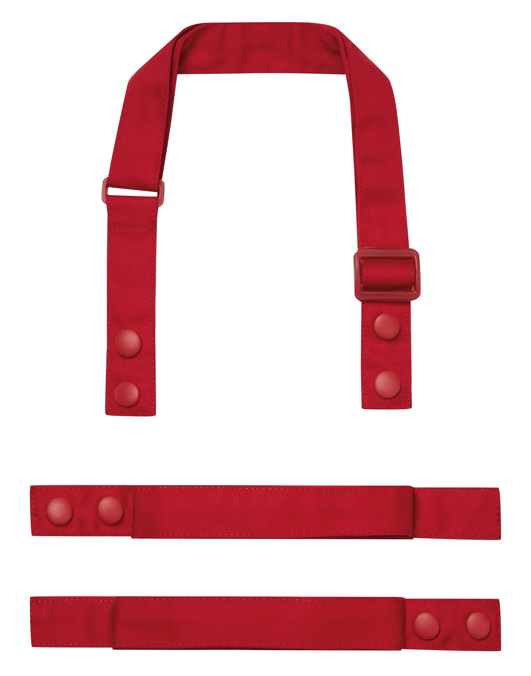 Premier Swap & Pop Customisable Apron Straps in Red - customisable hospitality apron straps
