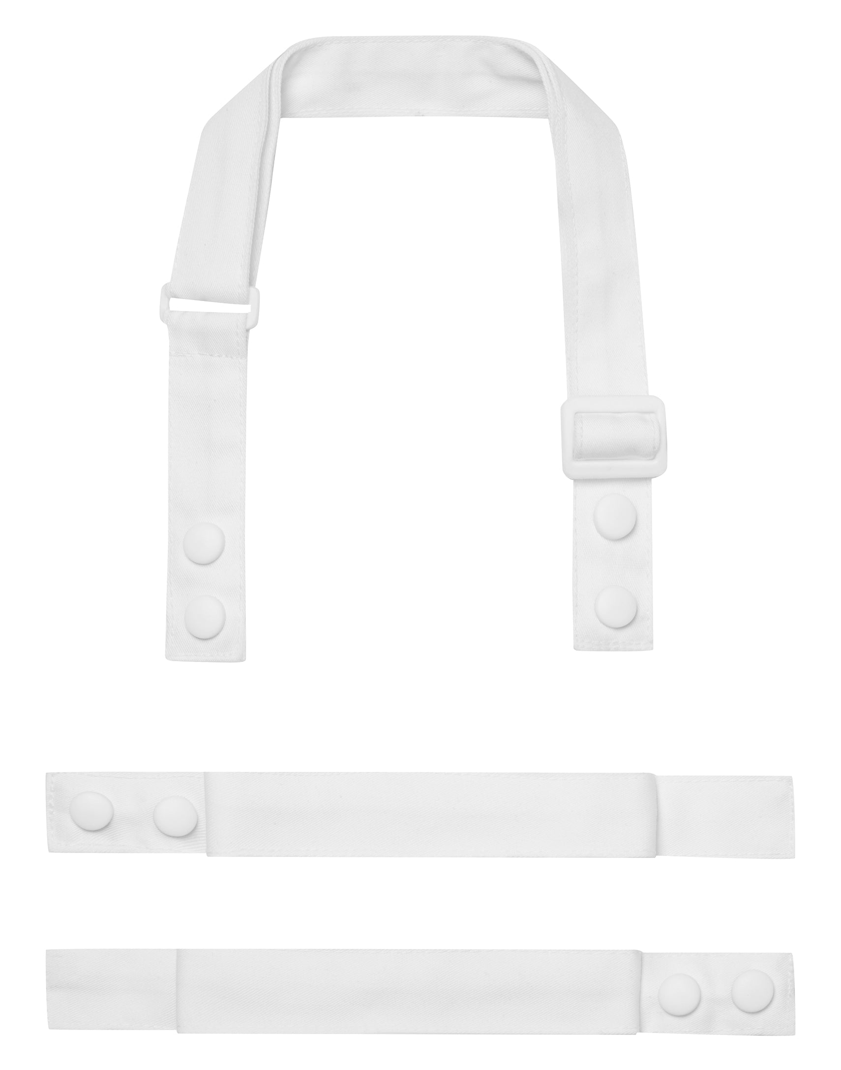 Premier Swap & Pop Customisable Apron Straps in White - customisable hospitality apron straps